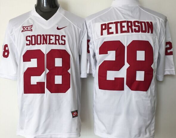 NCAA Youth Oklahoma Sooners White #28 jerseys->youth ncaa jersey->Youth Jersey